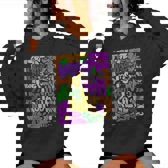 Mardi Gras Boho Laissez Les Bon Temps Rouler Fleur De Lis Women Hoodie - Thegiftio