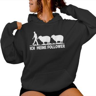 Meine Follower Sheep Saying Shepherd Farmer Woman Kapuzenpullover für Damen - Geschenkecke