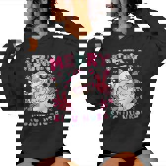 Merry Sicu Nurse Christmas Surgical Icu Nurse Xmas Party Women Hoodie | Mazezy