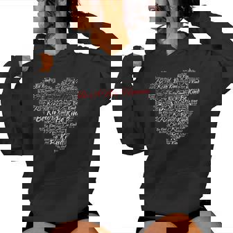 Message D'amour Positif Be A Nice Human Be Kind Sweat à capuche femme - Cadeauxyz