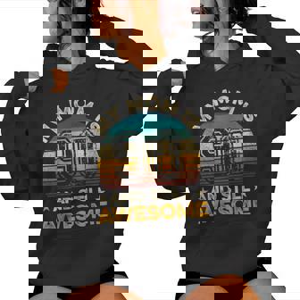 My Mom Is 90 And Still Awesome 90Th Birthday Vintage Retro Women Hoodie | Mazezy