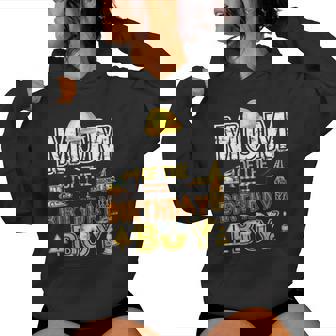 Mom Of The Birthday Construction Worker Boy Crew Bday Party Women Hoodie - Thegiftio UK