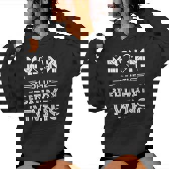 Mom Of The Birthday Twins Wife Quote Twin Mom Women Hoodie - Seseable