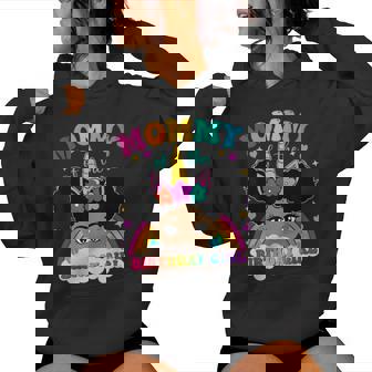 Mommy Of The Birthday Girl Rainbow Afro Melanin Unicorn Women Hoodie - Monsterry