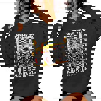 Monster Trucks Are My Jam Groovy Monster Truck Boys Toddlers Women Hoodie - Seseable