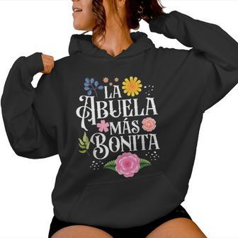 Grandma La Abuela Más Bonita Hispanic Grandma Women Hoodie - Thegiftio UK