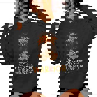 Ms Warrior Messy Bun Multiple Sclerosis Awareness Women Hoodie | Seseable CA