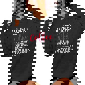 All I Need Is Coffee And Some Cryptograms Word Puzzles Women's Hoodie - Monsterry