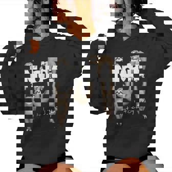 Nö Nicht Heute Nope Not Today Relaxed Lazy Sloth Kapuzenpullover für Damen - Seseable