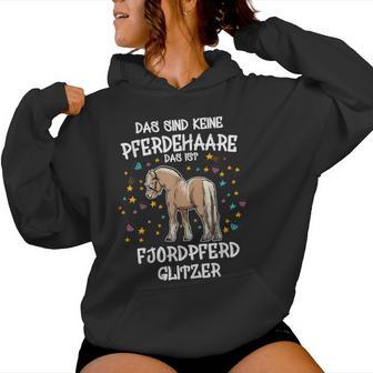 Norwegian Fjord Horse Glitter Horse Riding Fjordi Kapuzenpullover für Damen - Geschenkecke