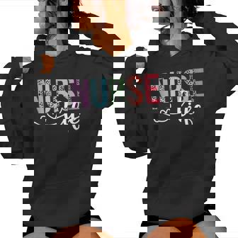 Nurse Life Rn Lpn Cna Leopard Nurse Week Healthcare Women Hoodie | Mazezy