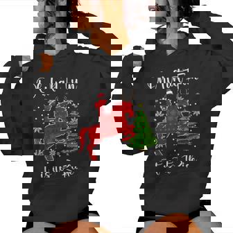 Oh What Fun It Is To Ride Horse Christmas Xmas Girls Women Women's Hoodie - Monsterry