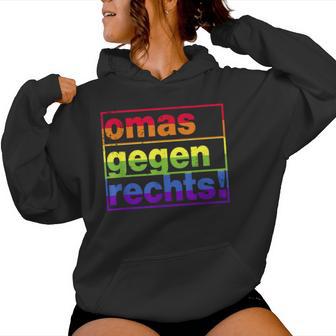 Omas Gegen Rechts I Anti Rassisum I Für Tolleranz Kapuzenpullover für Damen - Geschenkecke