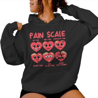 Pain Scale Heart Candy Trauma Nurse Triage Valentine's Day Women Hoodie - Thegiftio UK