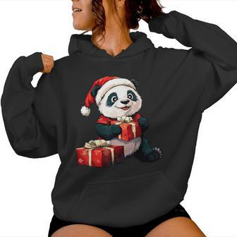 Pandas Christmas Kapuzenpullover für Damen - Geschenkecke