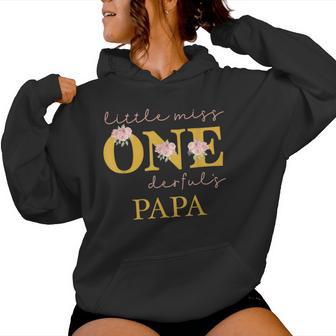 Papa Little Miss Onederful Birthday Party 1 Year Old Girl Kapuzenpullover für Damen - Geschenkecke