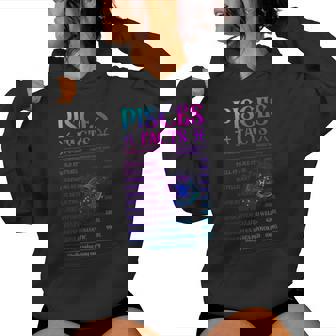 Pisces Facts Zodiac March Birthday For Men Women Women's Hoodie - Monsterry