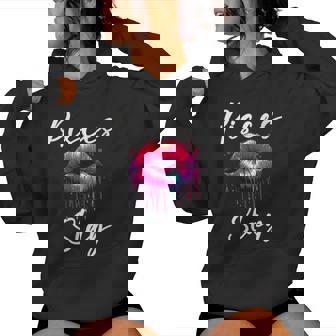 Pisces Slay Horoscope Zodiac Sign Lips Paint Women's Hoodie - Monsterry