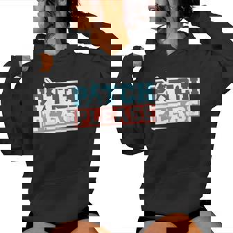 Pitch Please Baseball Player Quote Humor Athlete Women's Hoodie - Monsterry