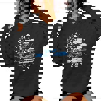 Police Mom Flower Mom Of A Police Officer Mother Women Hoodie | Mazezy