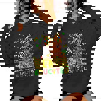 Pretty Black & Educated African American Black History Girls Women Hoodie - Monsterry