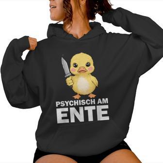 Psychisch Am Ente Crazy Duck Party Kapuzenpullover für Damen - Geschenkecke