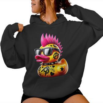 Punk Duck Duckling Punk Rocker Animal Lover Kapuzenpullover für Damen - Geschenkecke