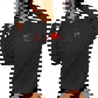 Red Tomato Paradeiser Heartbeat Ecg Pulseegetable Gardener Kapuzenpullover für Damen - Geschenkecke