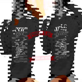 Regalos Divertidos Música Para Bateristas Baterista Tambores Músico Jubilación Dichos Batería Hombre Niños Rock Manga Larga - S Sudadera con capucha para mujer - Regaloses