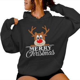 Reindeer Cute Christmas Jumper Cute Women's Kapuzenpullover für Damen - Geschenkecke