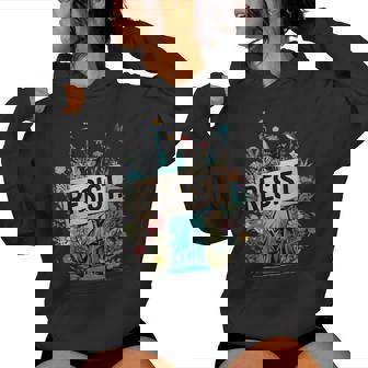 Resist Floral Statue Of Liberty Protest Women Hoodie | Seseable CA