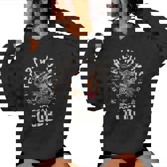 Retro Feral Moms Social Club Sarcastic Saying Mothers Women Hoodie - Thegiftio