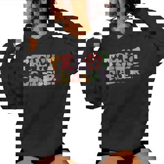 Retro Groovy Treat Dealer Dogs Owner Treats Pet Dog Lover Women Hoodie - Thegiftio