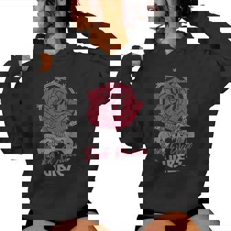 Rock Queenibes Guitarraintage Rose Rock Music Sudadera con capucha para mujer - Regaloses