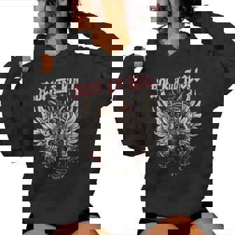 Rock And Roll Guitarraintage Rock Música Sudadera con capucha para mujer - Regaloses