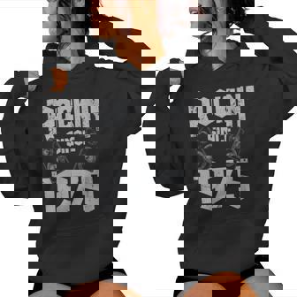 Rockin' Since 1975Intage Rock Music Fan 47 Cumpleaños Cuello Sudadera con capucha para mujer - Regaloses