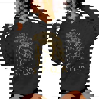 Roma Spqr Historia Romana Sudadera con capucha para mujer - Regaloses