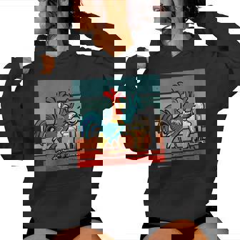 Rooster Beer Tap Pouring Beer Colorful Rooster Bar Scene Women's Hoodie - Monsterry