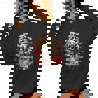 Roses Flowers Spanish Water Dog Roses Flowers Sudadera con capucha para mujer - Regaloses