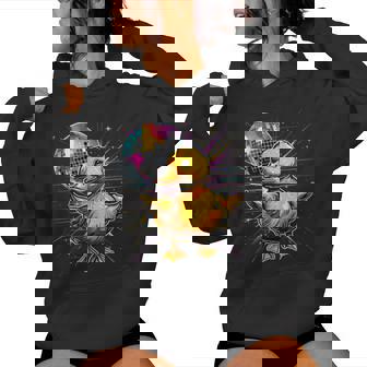Rubber Duck Disco Dancing Disco Ball Music Rubber Duckie Women Hoodie - Monsterry