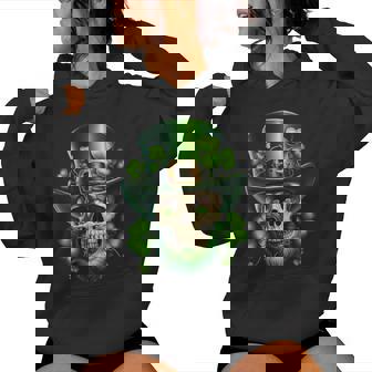 Saint Patrick Irish Sugar Skull Day Of Dead St Patrick Day Sweat à capuche femme - Cadeauxyz