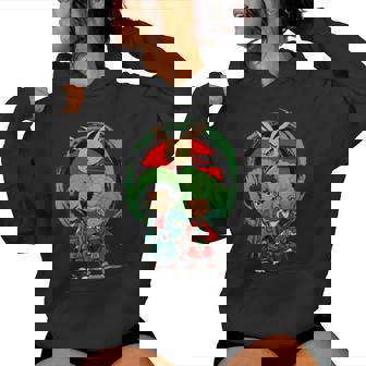 Samurai Boy Girl Hermanos Anime Afro Japonés Retro Sudadera con capucha para mujer - Regaloses