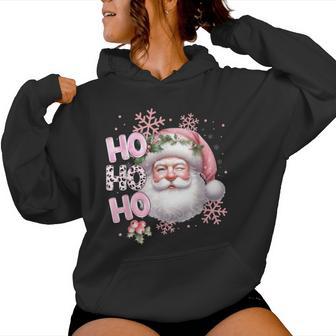 Santa Claus Pink Christmas Holidays Girls Kapuzenpullover für Damen - Geschenkecke