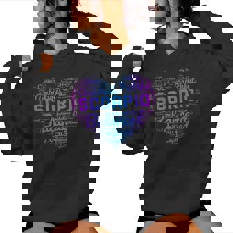 Scorpio Astrologist Zodiac Symbol Women Horoscope Birthday Women's Hoodie - Monsterry