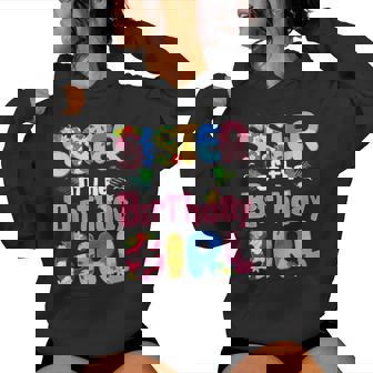 Sister Of The Birthday Girl Hawaii Family Party Decor Women Hoodie - Seseable