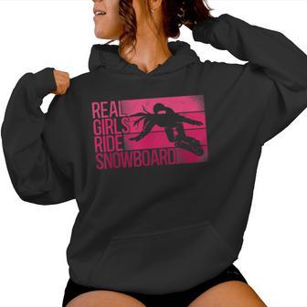 Snowboard Snowboardintage Girls Ride Kapuzenpullover für Damen - Geschenkecke