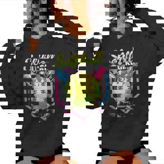 Softball Drip Girls Ice Cream Drip Youth Softball Girl Bow Women Hoodie | Mazezy