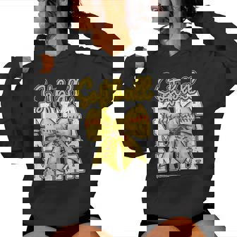 Softball Mama Coquette Bow Sport Mom Women Hoodie | Mazezy