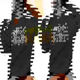 Softball Mama Cute Cheetah Mother's Day Sports Women Hoodie | Mazezy