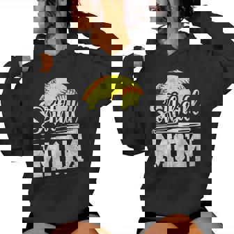 Softball Mom Softball Player Game Day Mother's Day Women Hoodie | Mazezy